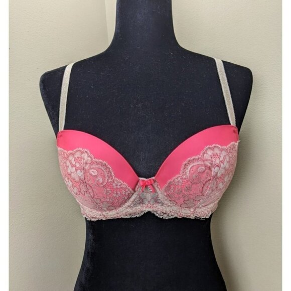 VICTORIA'S SECRET Dream Angels Lined-Demi/Demi-Buste Double Bra 34C - Picture 1 of 8